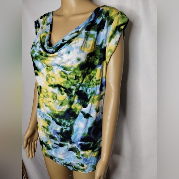 Premise women's size XL short sleeve multi colored blouse shirt top - Picture 2 of 7